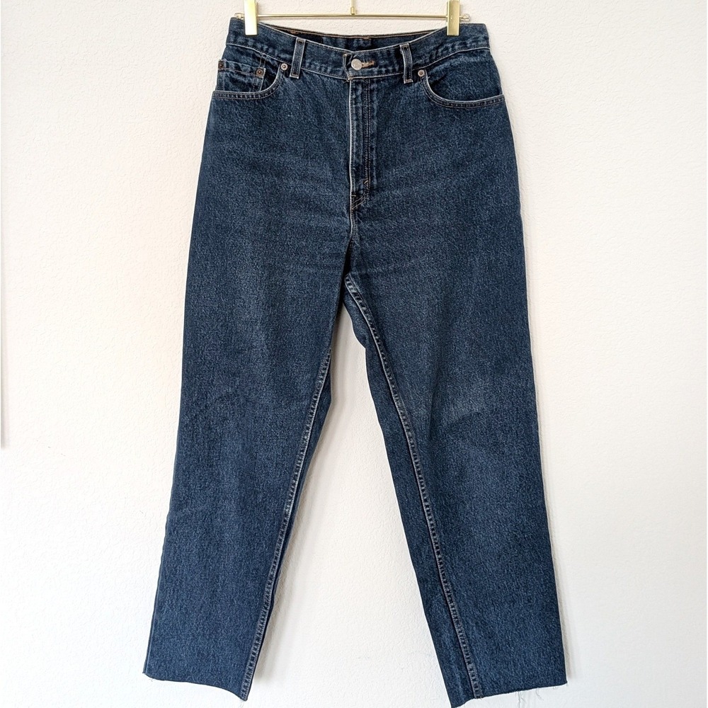 VTG Levi's 550 Red Tab Jeans Women's 12 MIS L Raw Hem Relaxed Tapered‎ 90s USA